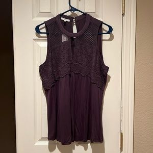 NWT Purple lace tank top